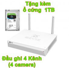 Đầu ghi camera IP 4 kênh EZVIZ tặng kèm ổ cứng 1TB Ezviz CS-X5C-4APEC