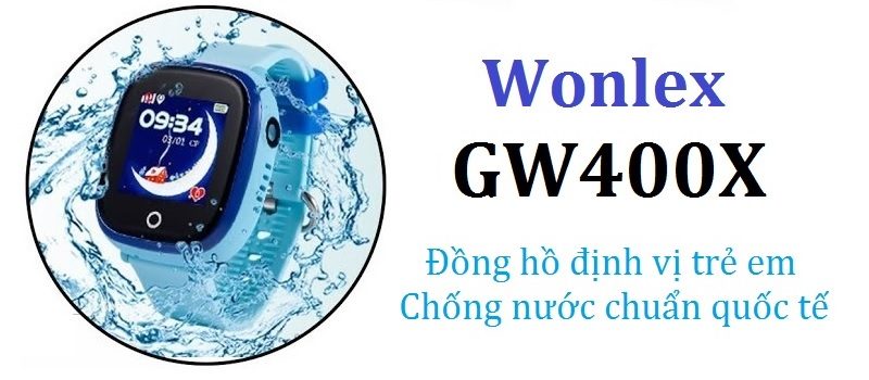 Đồng hồ định vị trẻ em Wonlex GW400X có Camera, chống nước IP67 - hình 02