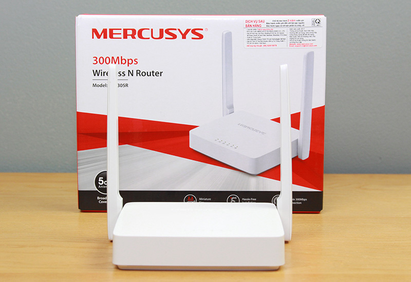 mercusys mw305r - bo phat wifi khong day toc do 300mbps, 2 ang ten 12