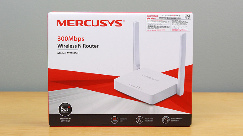 mercusys mw305r - bo phat wifi khong day toc do 300mbps, 2 ang ten 13