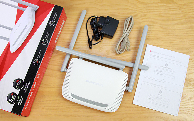 mercusys mw325r - bo phat wifi khong day toc do 300mbps, 4 ang ten 10