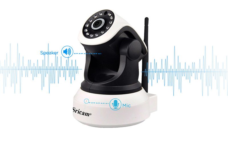 sricam sp017 - camera ip wifi thông minh, hỗ trợ thẻ nhớ 128gb - nói