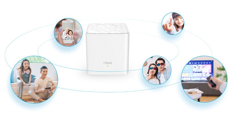 tenda nova mw3 - hệ thống wifi mesh cho gia đình, phủ sóng rộng 300m2 (3 bộ phát) - kết nối đa chế độ