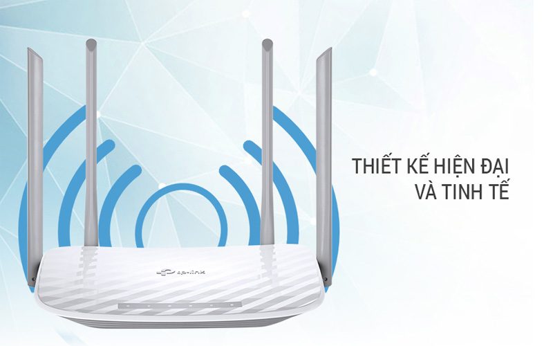 tp-link archer c50 - bộ phát wifi router băng tần kép ac1200 chính hãng, giá tốt - 4 ăngten