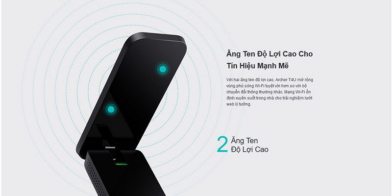 tp-link archer t4u - usb thu sóng wifi tốc độ cao chuẩn ac 1300mbps - hình 05